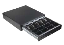 CR-410D · cash drawer, heavy-duty rails
